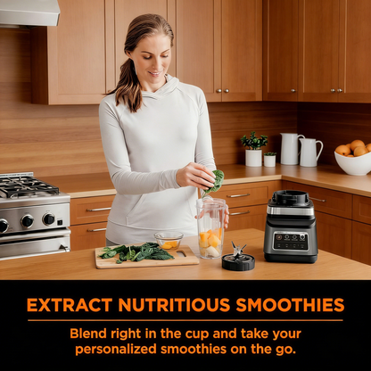 BN751 Professional Plus DUO Blender, 1400 Peak Watts, 3 Auto-IQ Programs for Smoothies