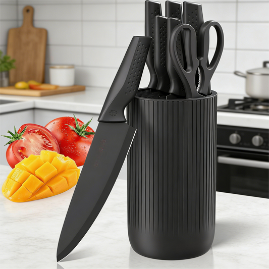 Knives Set for Kitchen, Universal Knife Block, Utility Knife Block Set, New Home Essentials, Apartment Essentials