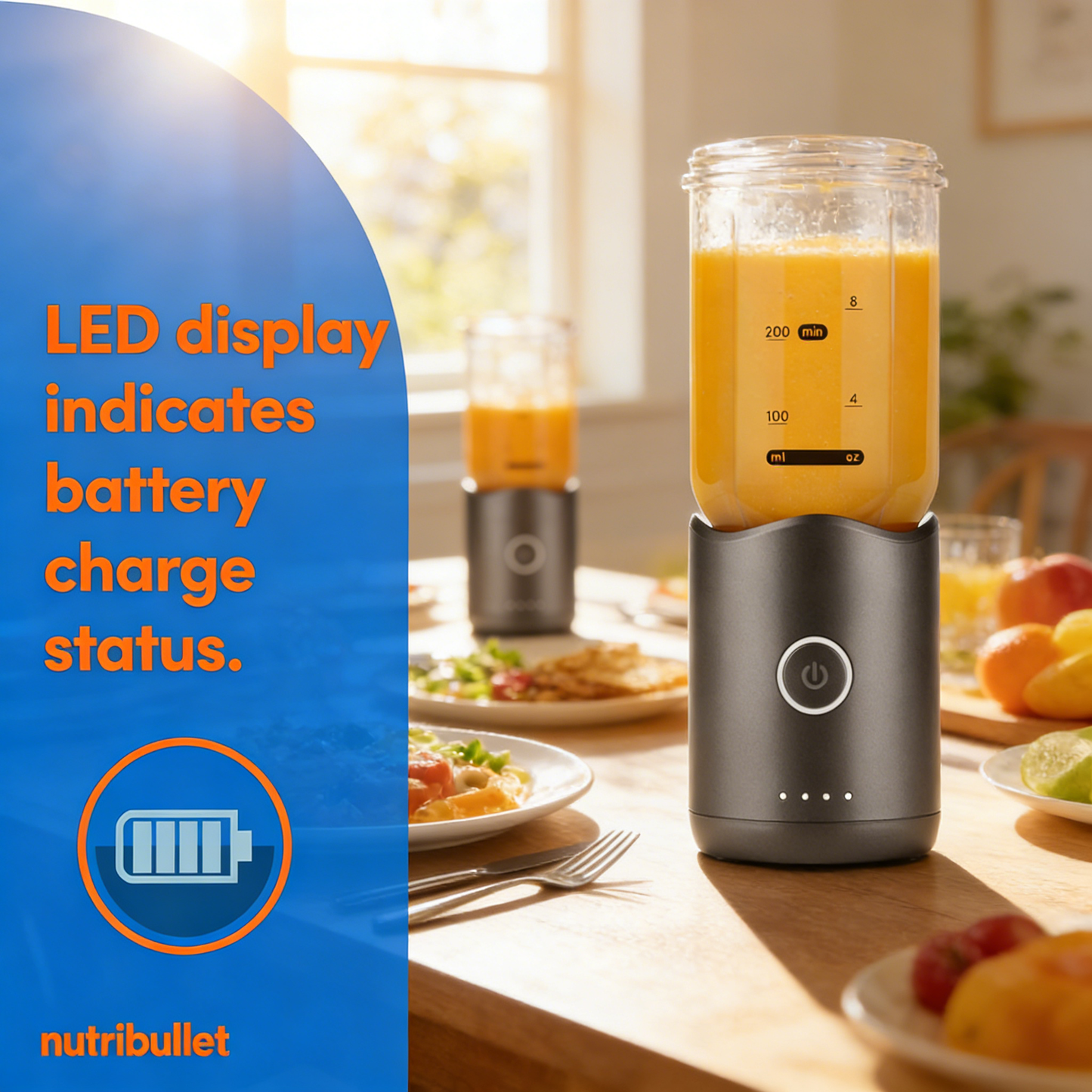 Flex Portable Blender NBPB50200, Gunmetal Gray